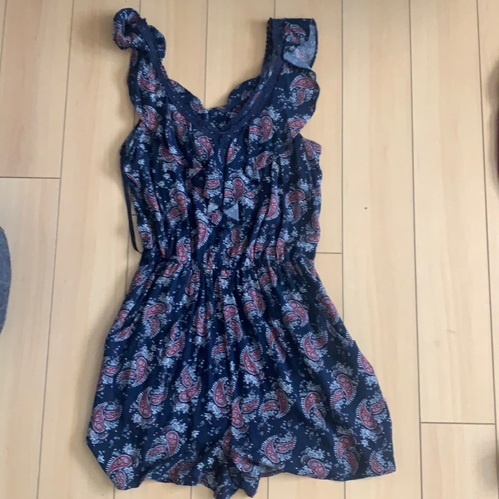 Blue Francesca Romper, size -Small